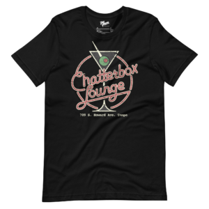unisex-staple-t-shirt-black-front-6a189db9b7e5a.png Chatterbox Lounge