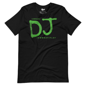 unisex-staple-t-shirt-black-front-6a19b36b39f91.png DJ - I Am What I Play