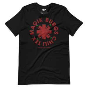 unisex-staple-t-shirt-black-front-6a2864656b976.png Rojo Hot Chili's Peppers